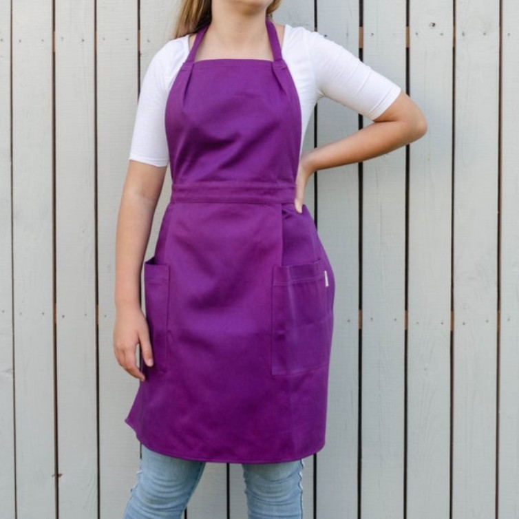 Vienspalvė violetinė prijuostė